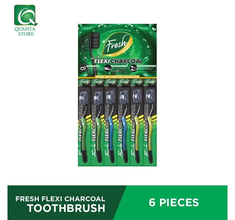 Fresh Flexi Charcoal Toothbrush 6 pcs